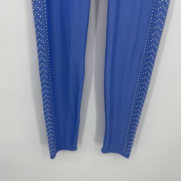Beach Riot Blue Pearl Embellished Athletic Leggings Fitted Size Large - Picture 3 of 15